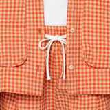 Wide Signal Shorts - Red Oxide Textured Check