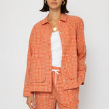 Wide Signal Shorts - Red Oxide Textured Check