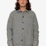 Perry Basket Overshirt - Navy / Ecru / Green
