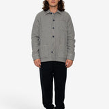 Perry Basket Overshirt - Navy / Ecru / Green