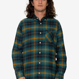 Treng Check Shirt - Teal / Mustard