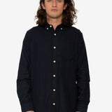 Flannel Bobby Button Down - Washed Black