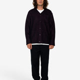 Brigus High Break Cardigan - Burgundy / Black