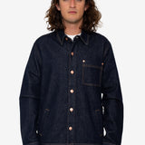 Doherty Raw Denim Overshirt - Mid Blue