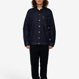 Doherty Raw Denim Overshirt - Mid Blue