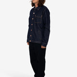 Doherty Raw Denim Overshirt - Mid Blue