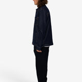 Doherty Raw Denim Overshirt - Mid Blue