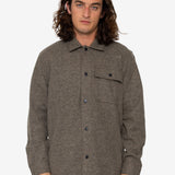 Reece Overshirt - Chocolate Brown / Black