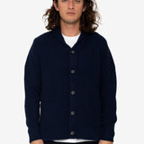Heavy Shawl Cardigan - Navy