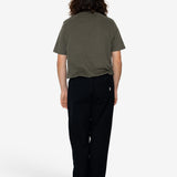 Drawcord Moleskin Trousers - Black
