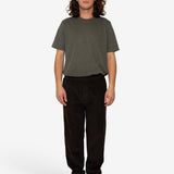 Drawcord Cord Trousers - Dark Khaki