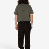 Drawcord Cord Trousers - Dark Khaki