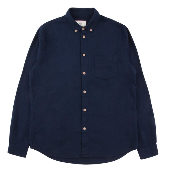 Relaxed Fit Shirt - Navy Flannel