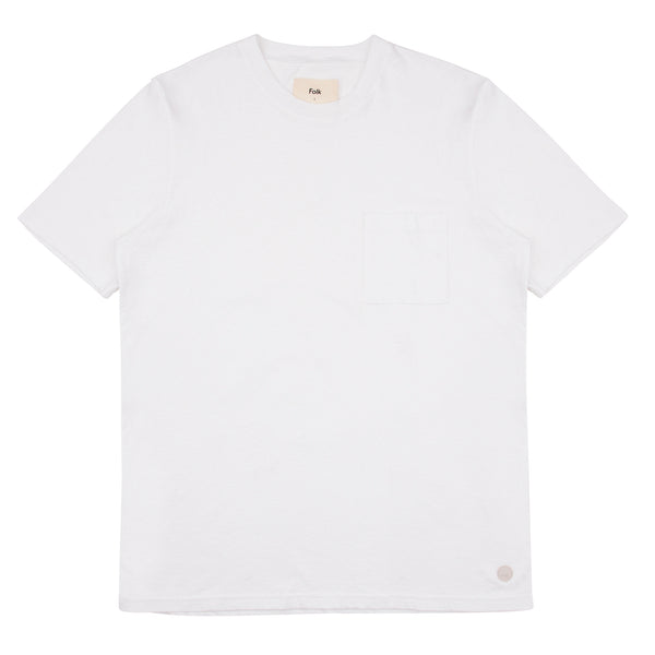 Pocket Assembly Tee - White Nep