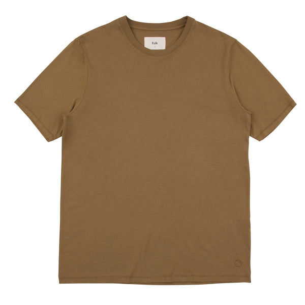 Contrast Sleeve Tee - Tobacco