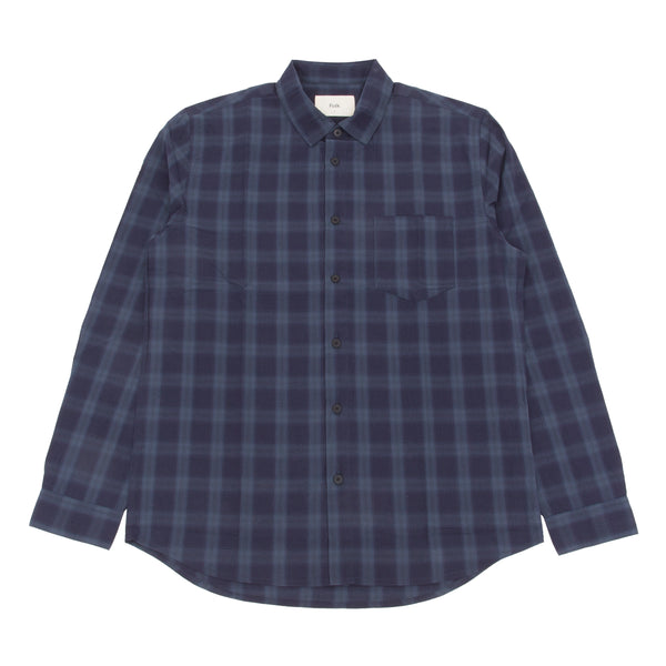 Relaxed Fit Shirt - Navy Petrol Check