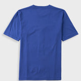 Kontrastärmel-T-Shirt – Hellblau