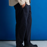 Folk | Folk Drawcord Assembly Pant - Soft Black Brushed Twill