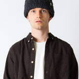 Fleece Beanie - Charcoal Curly Wool