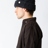 Fleece Beanie - Charcoal Curly Wool