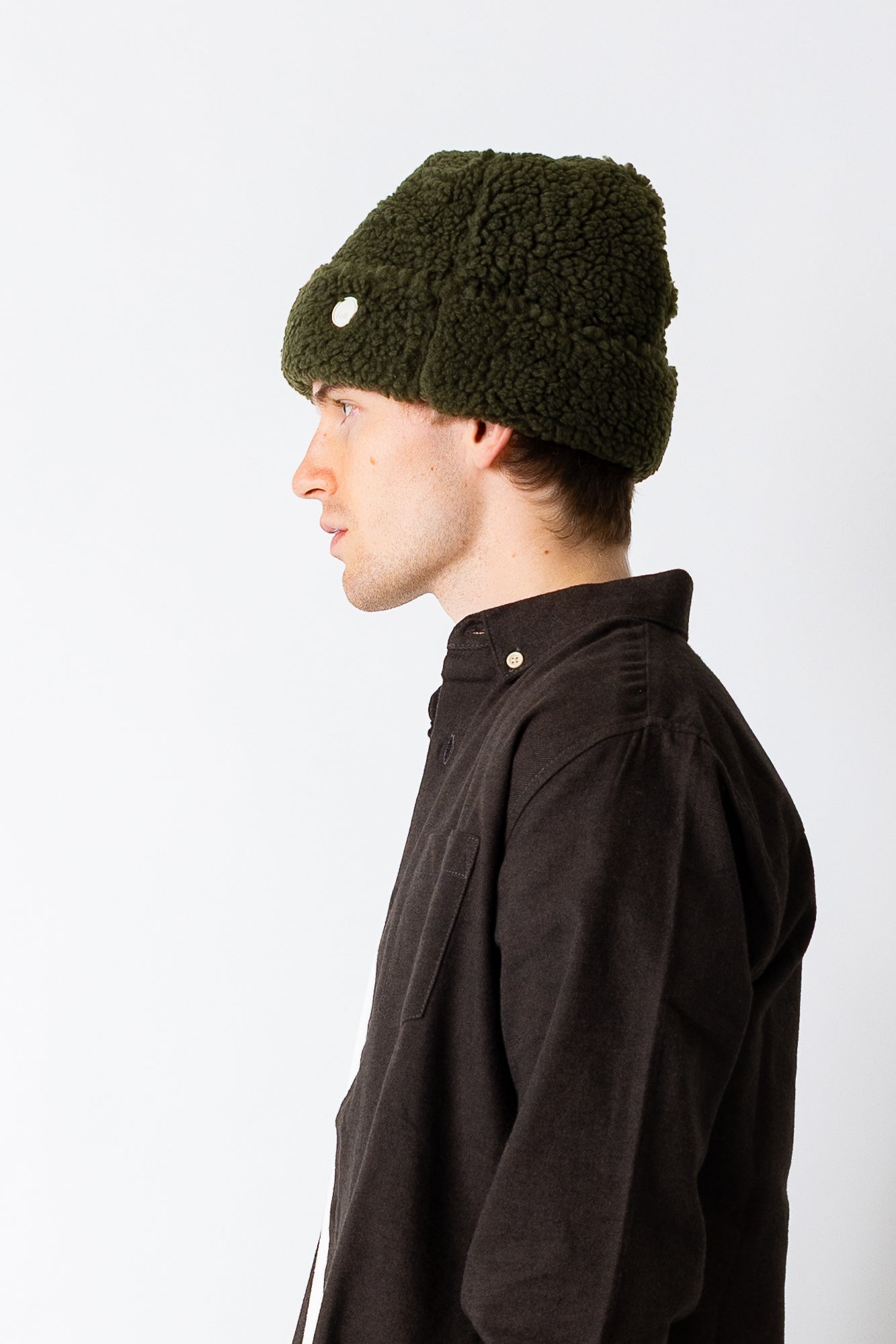 Fleece Beanie - Dark Sage
