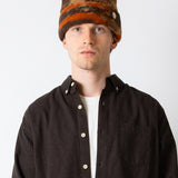 Fleece Beanie - Rust Multi Jacquard