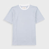 Folk | Folk 1x1 Striped T-Shirt - Blue Oxide / Ecru