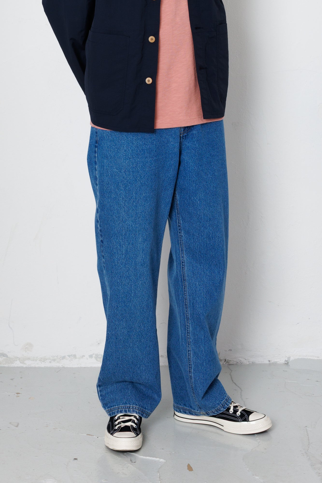 Folk | Folk Relaxed 5 Pocket Jean - Mid Wash Denim