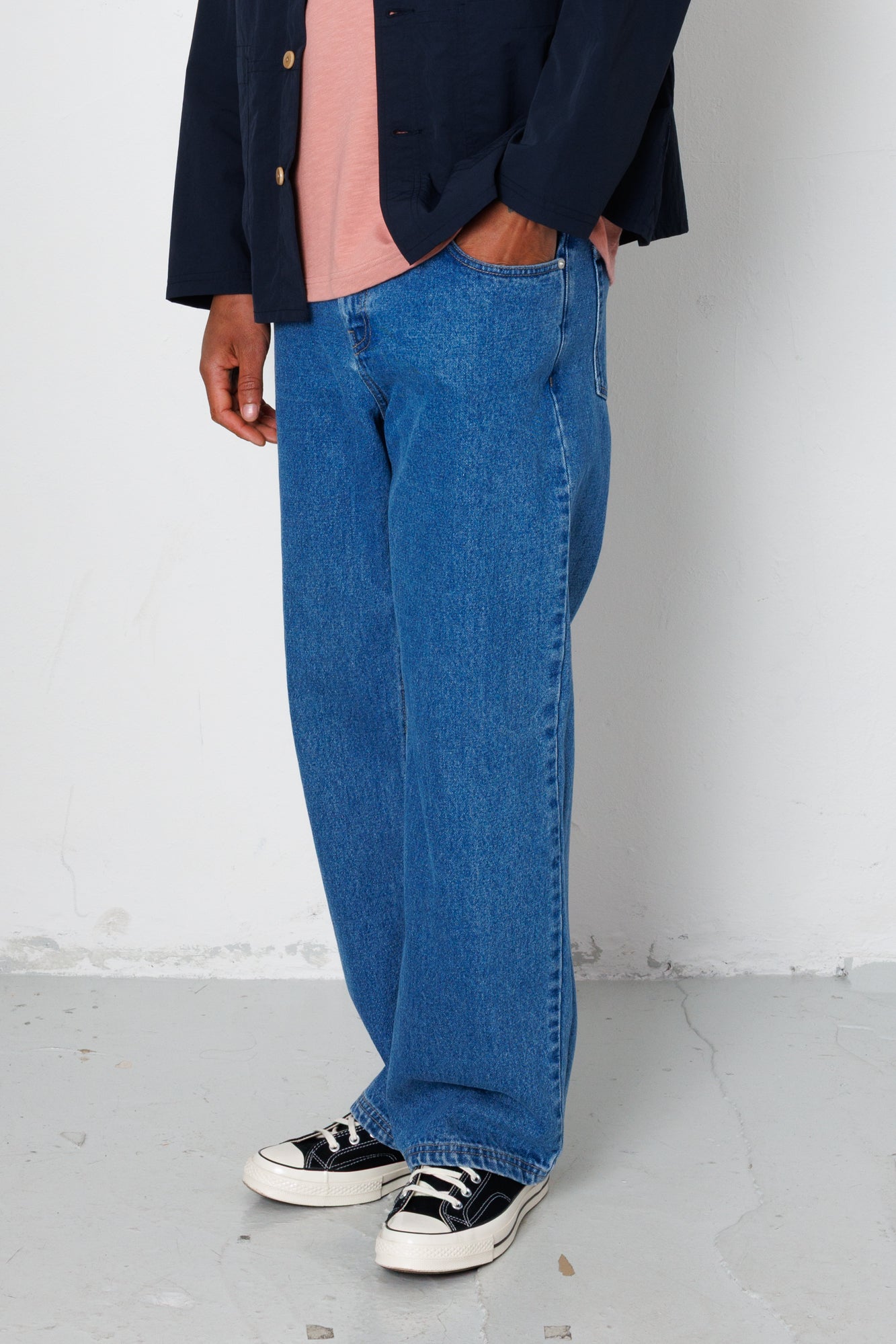 Folk | Folk Relaxed 5 Pocket Jean - Mid Wash Denim