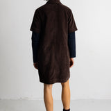 A-Line Zip Dress - Chocolate Chunky Cord