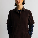 A-Line Zip Dress - Chocolate Chunky Cord