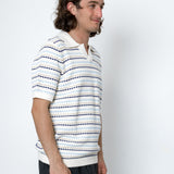 Folk | Folk Alder Polo - Ecru / Blue
