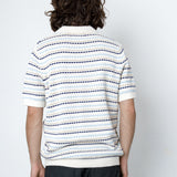 Folk | Folk Alder Polo - Ecru / Blue