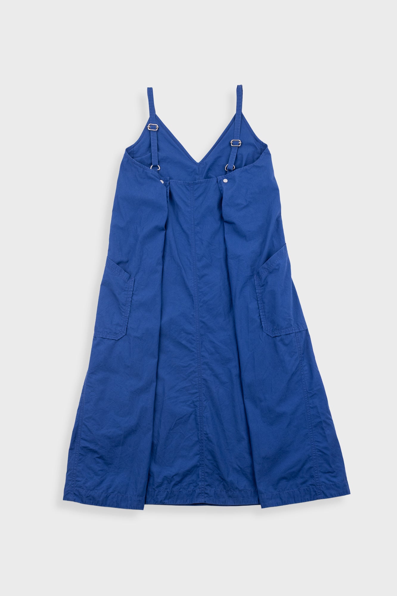 Blue dress with straps on a white background