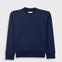 Navy blue sweatshirt on a light gray background
