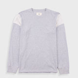 Folk | Folk Long Sleeve Arc T-Shirt - Grey / Ecru Melange