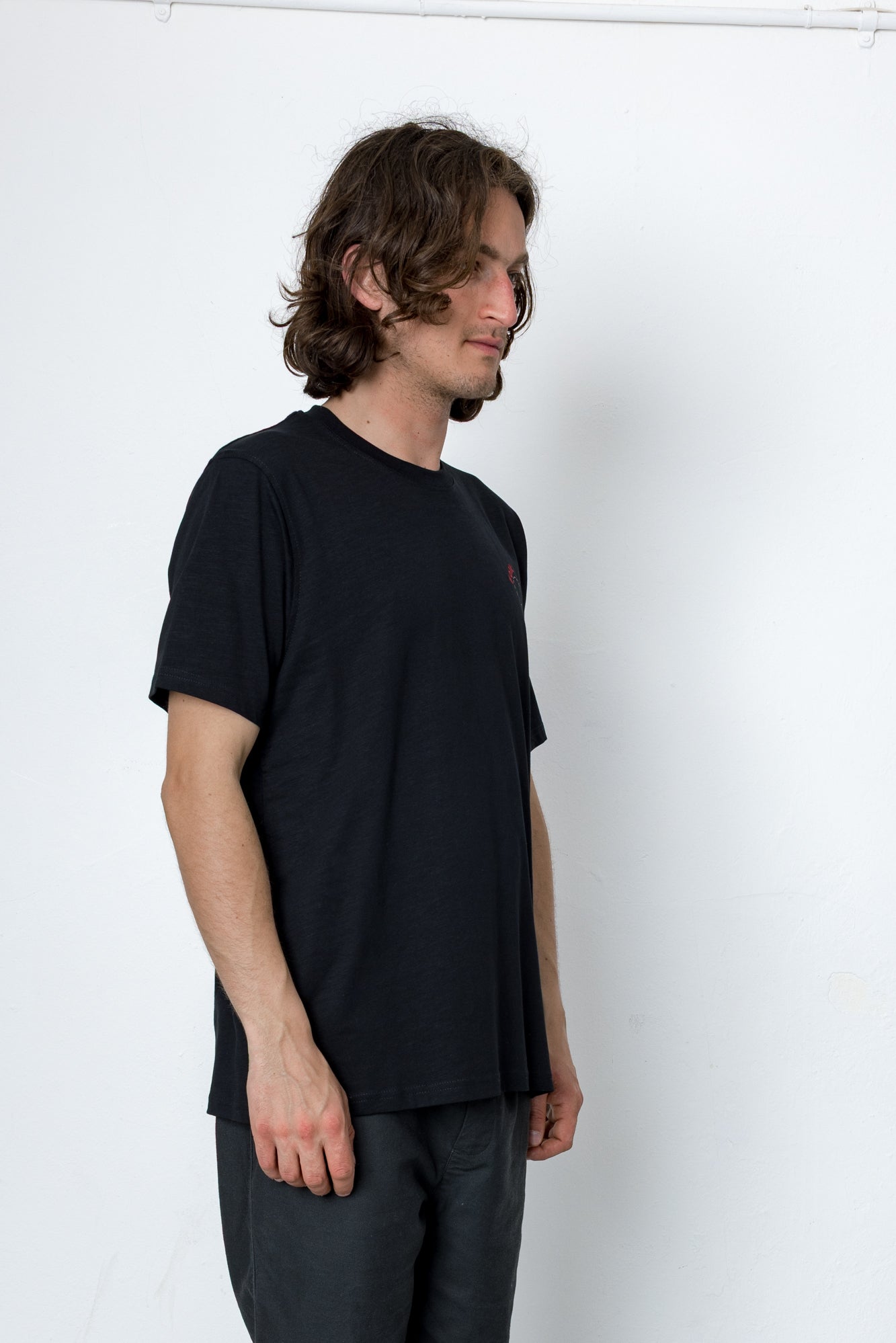 Folk | Folk Arch Embroidery T-Shirt - Black