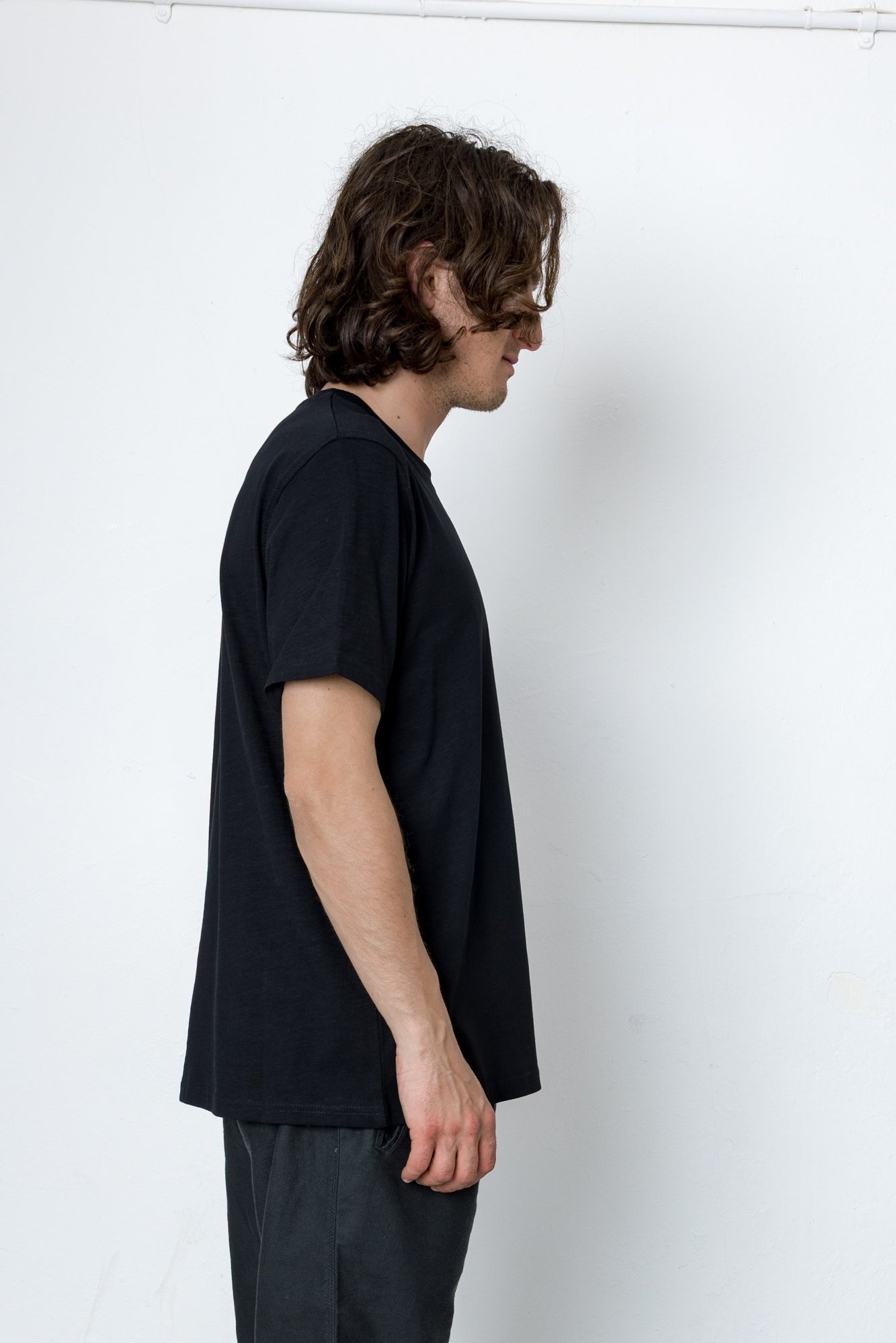 Folk | Folk Arch Embroidery T-Shirt - Black