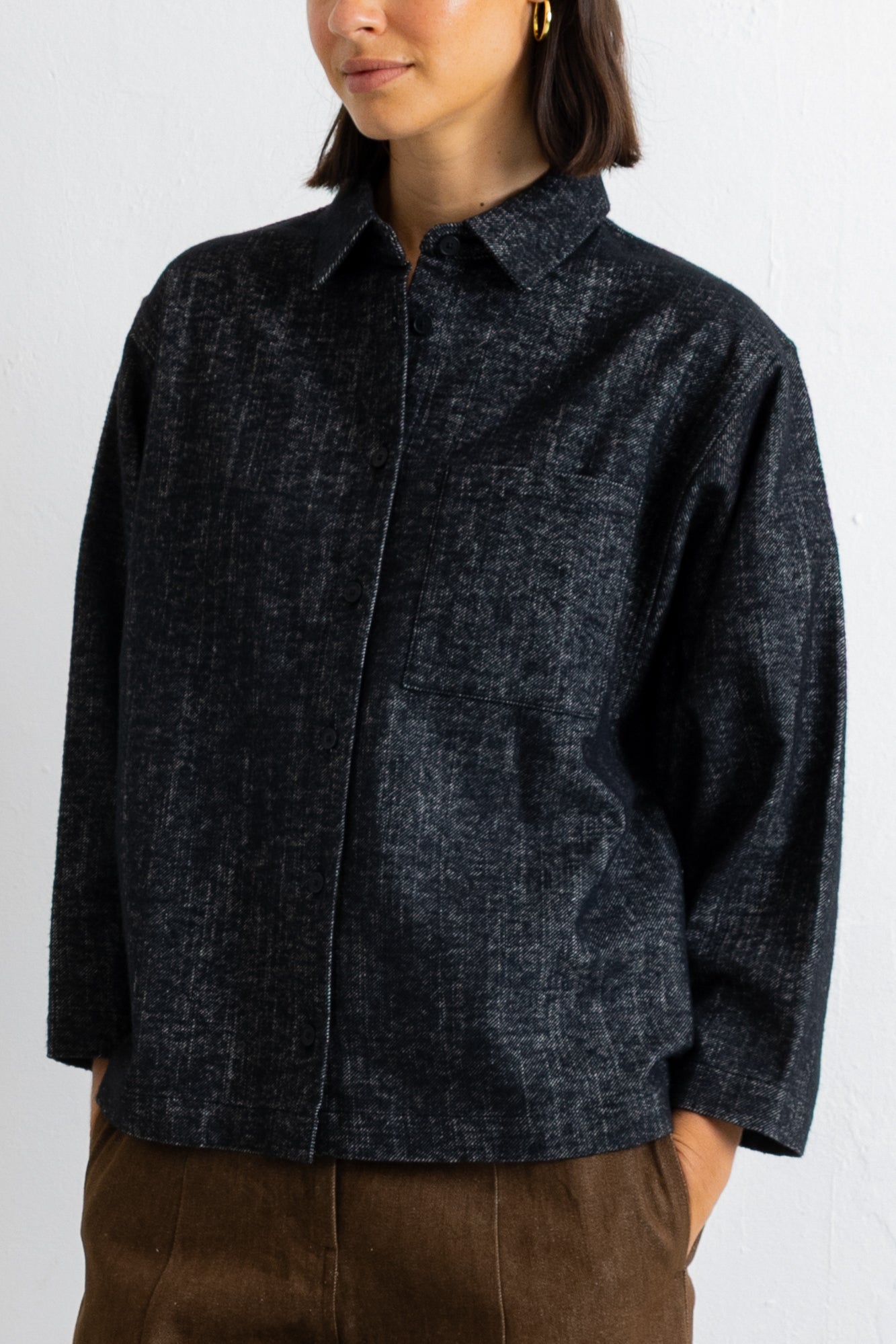 Archive Shirt - Black Brushed Twill