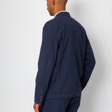 Folk | Folk Assembly Blazer - Soft Navy Mini Stripe