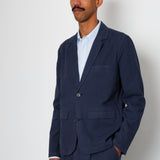 Folk | Folk Assembly Blazer - Soft Navy Mini Stripe