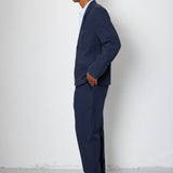 Folk | Folk Assembly Blazer - Soft Navy Mini Stripe