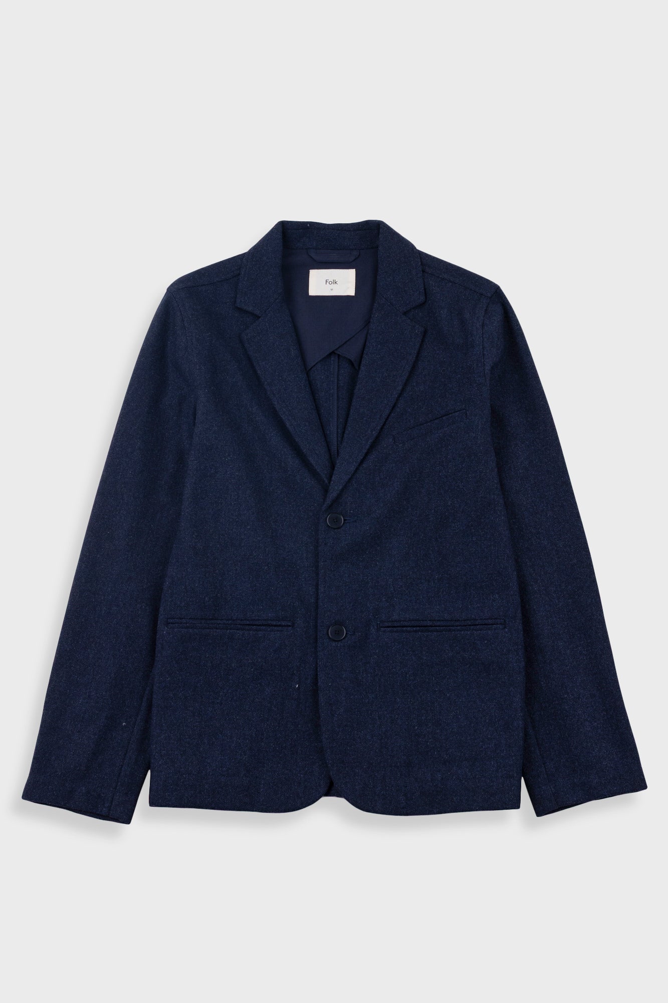 Folk | Folk Assembly Blazer - Dark Navy Melange Wool