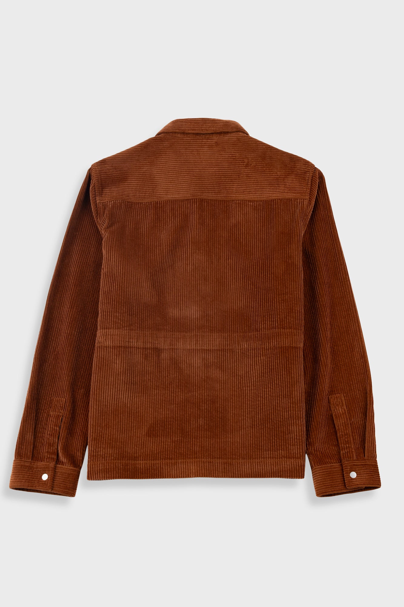 Brown corduroy jacket on a white background