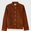 Brown corduroy shirt on a white background