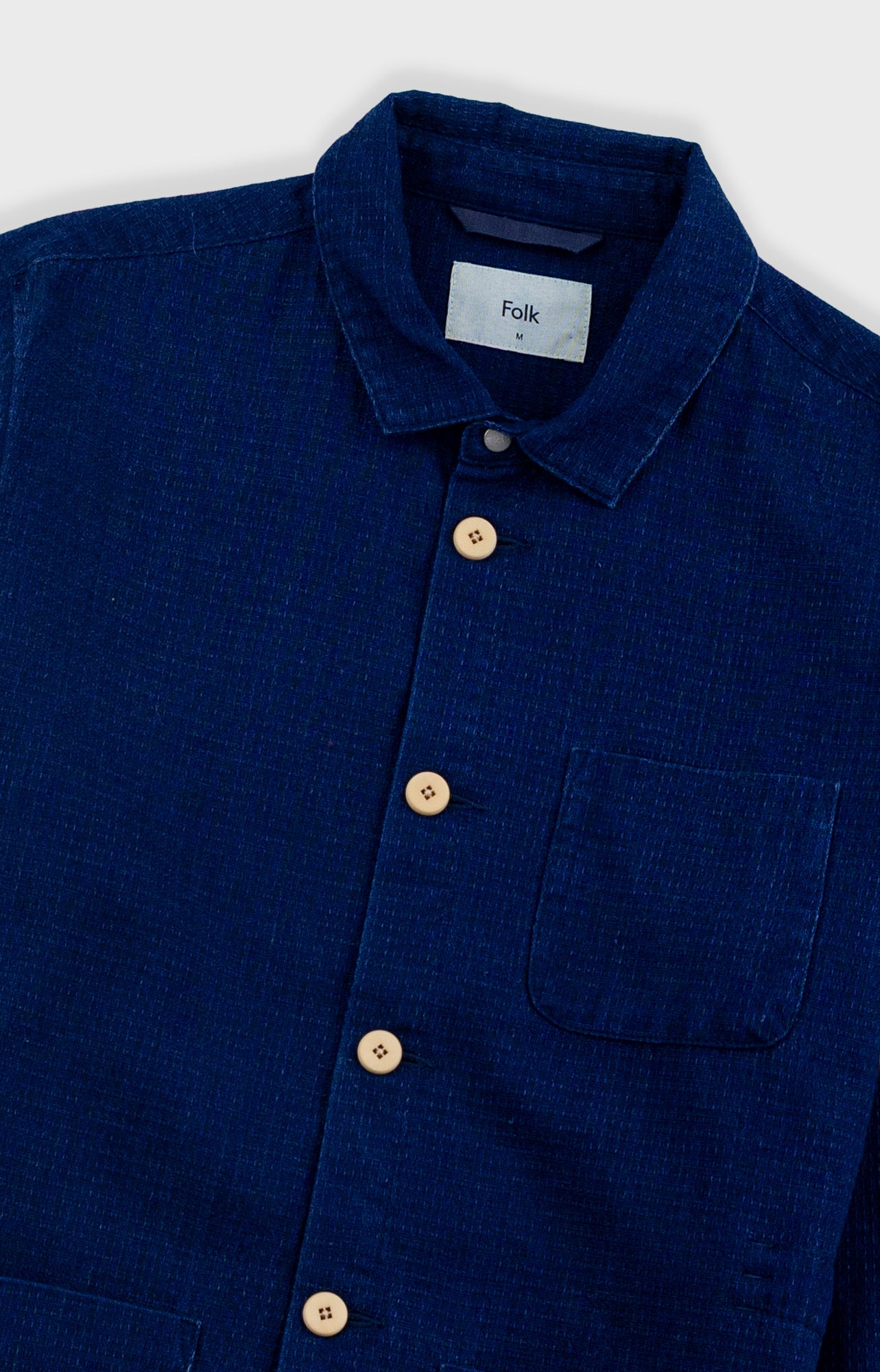 Folk | Folk Assembly Jacket - Indigo Basketweave