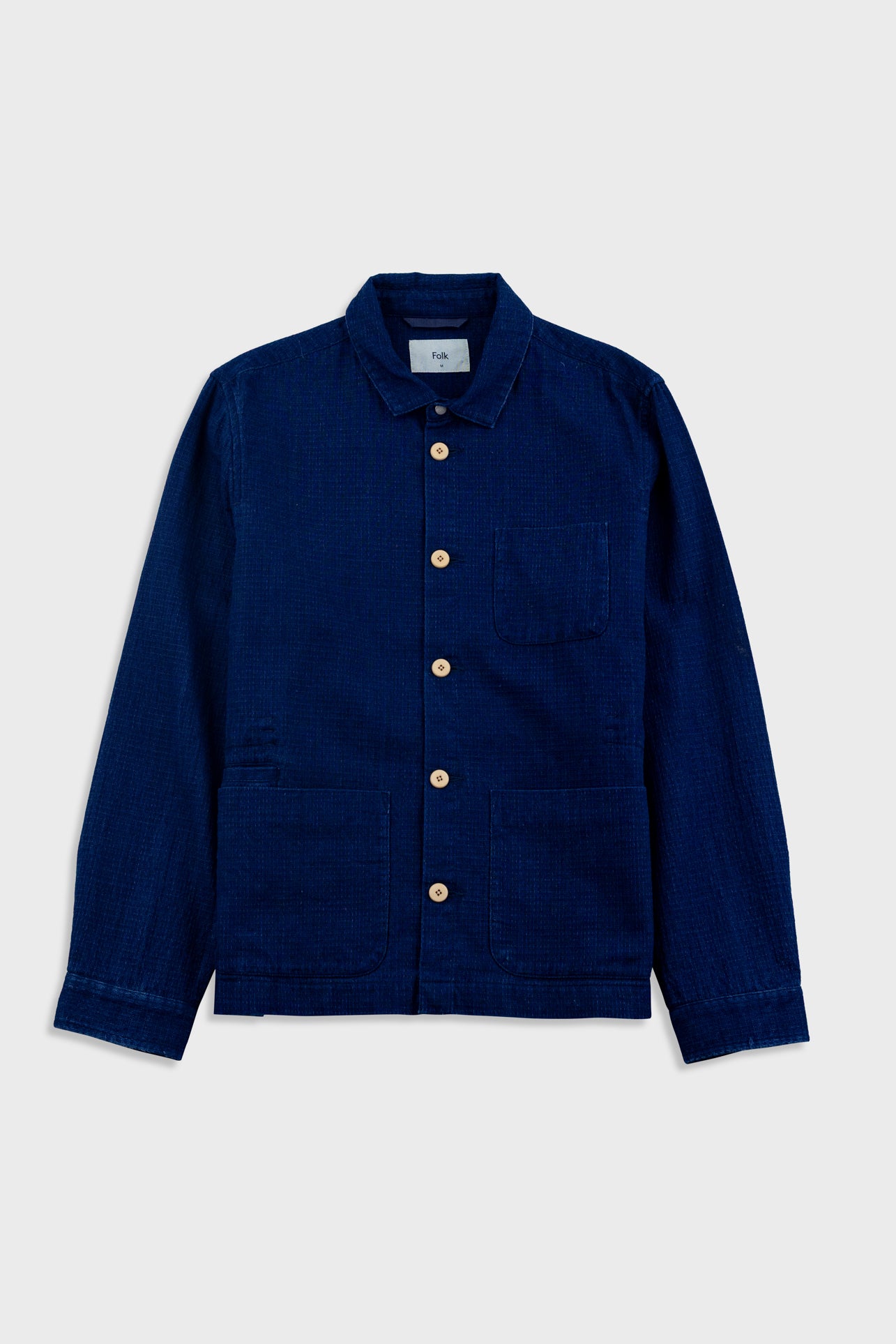 Folk | Folk Assembly Jacket - Indigo Basketweave