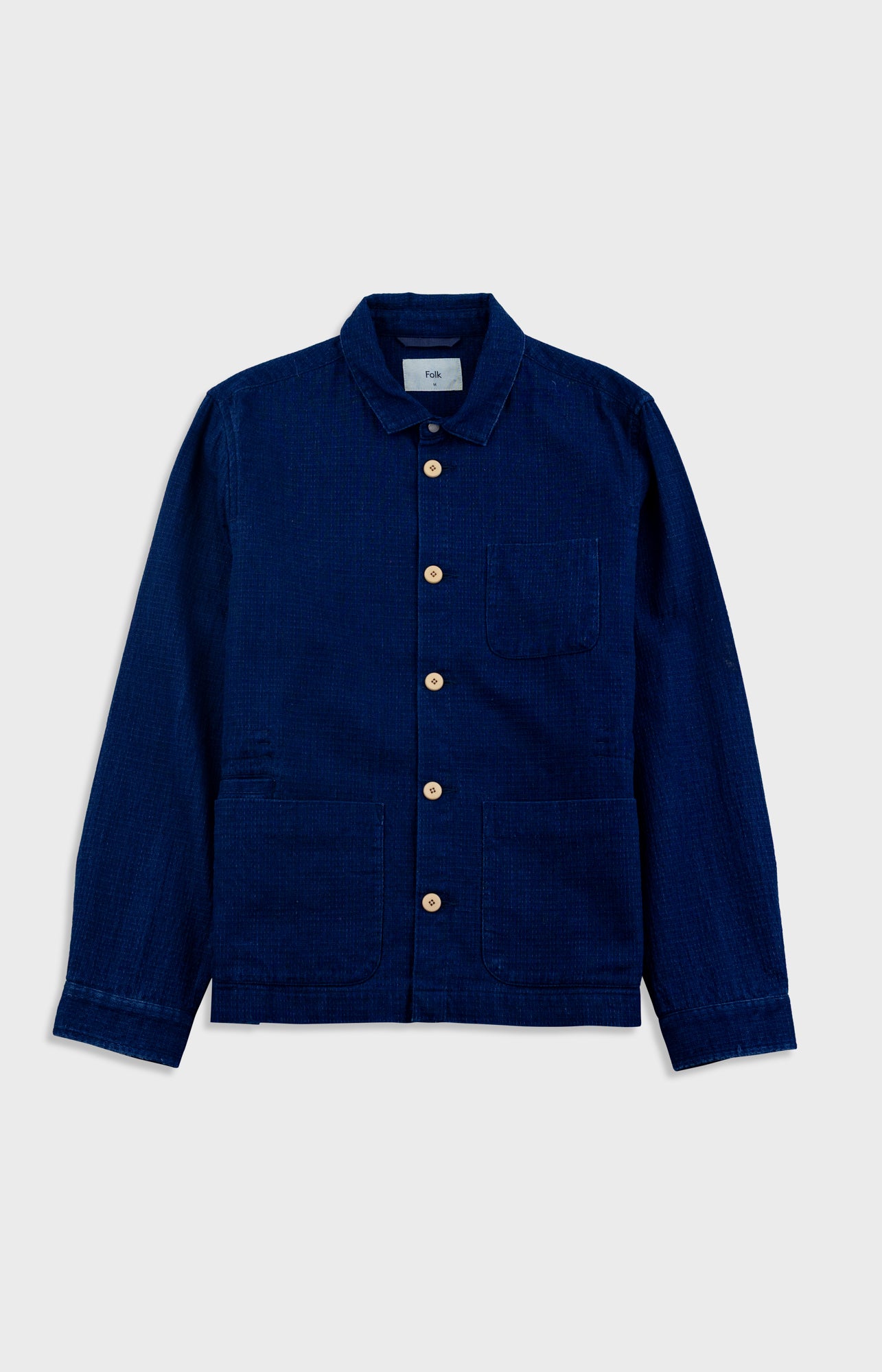 Folk | Folk Assembly Jacket - Indigo Basketweave