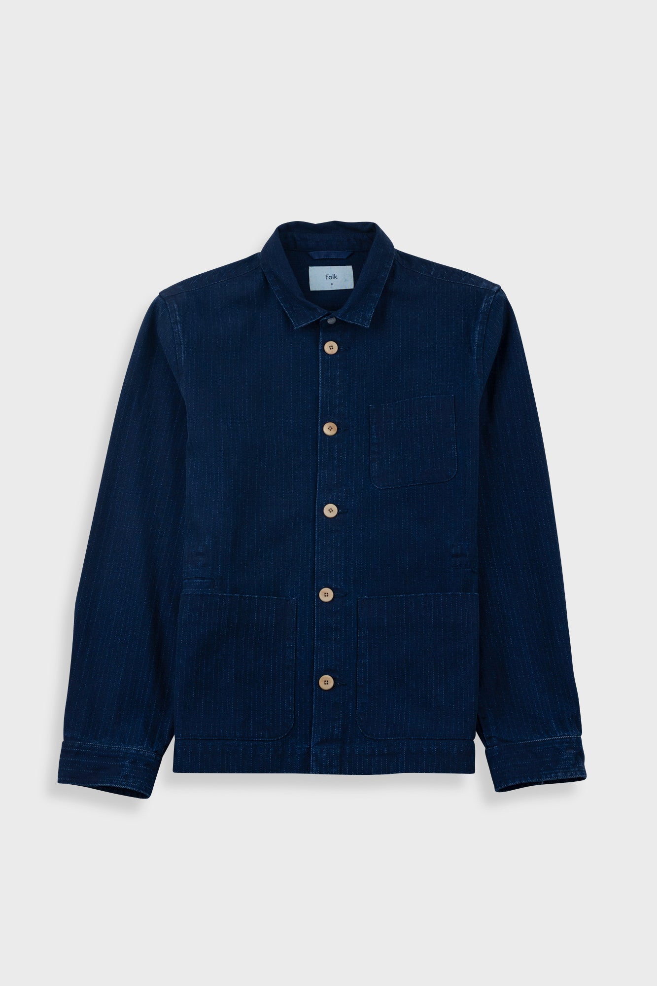 Folk | Folk Assembly Jacket - Deep Indigo Herringbone