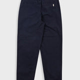 Black pants on a light gray background